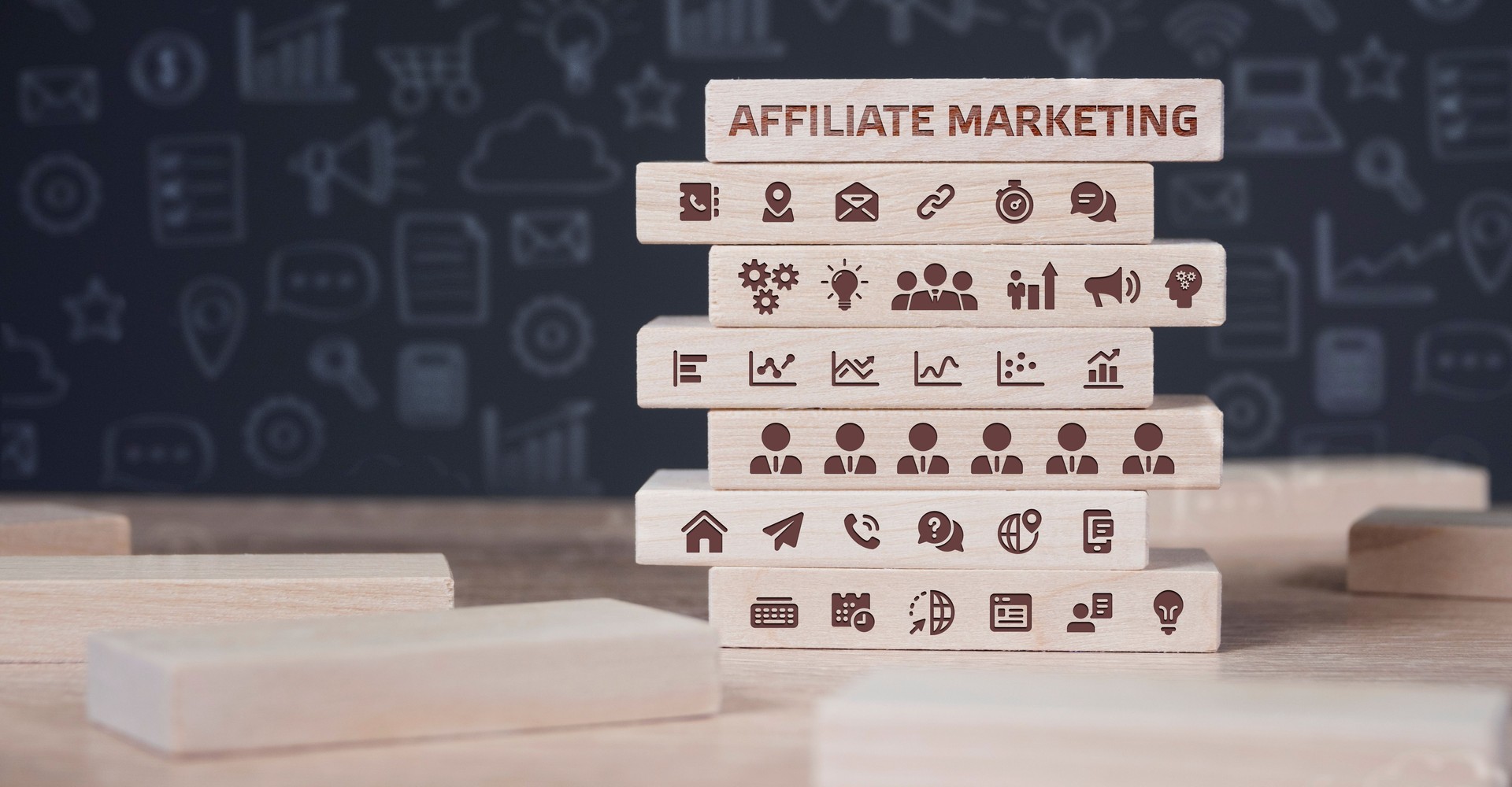 Business, Technology, Internet and network concept. Digital Marketing content planning advertising strategy concept. Affiliate marketing